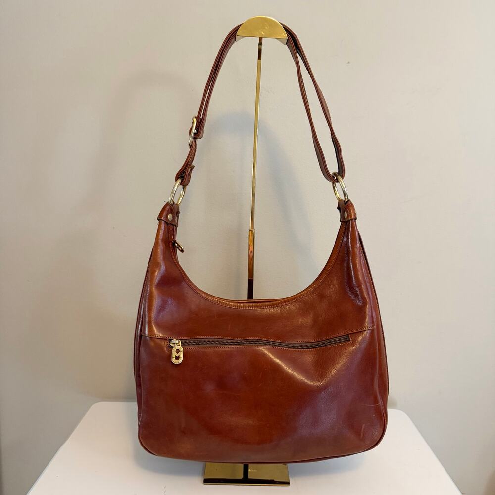 Marino Orlandi Leather Hobo Shoulder Bag Large Brown Italian Designer Luxury - Picture 10 of 16